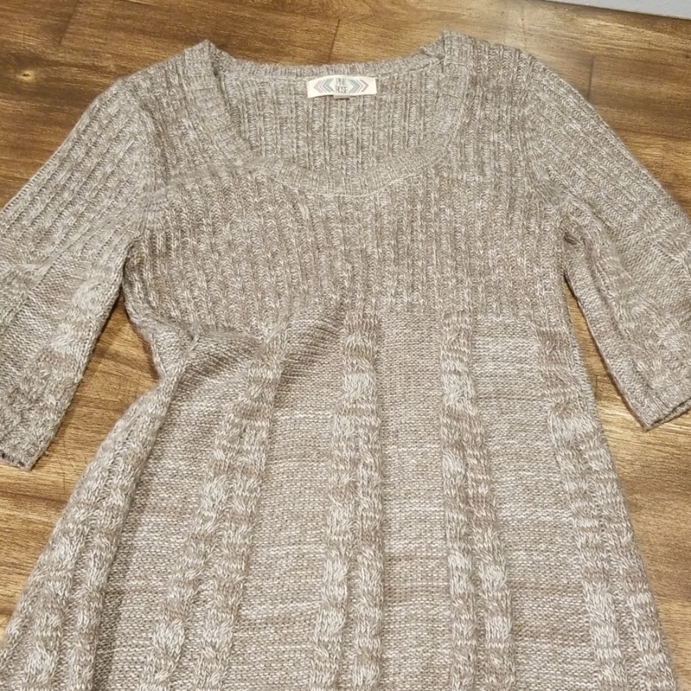 Pink Rose Sweater Knit Dress